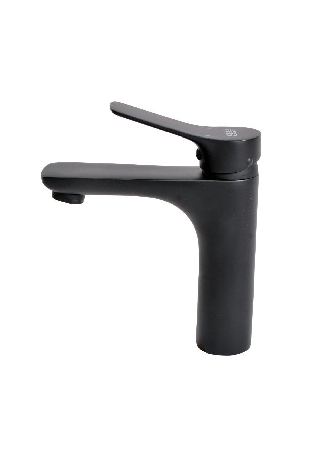 ITG Matte Black Bathroom Sink Faucet, Single Lever Basin Mixer Tap, Hot and Cold Water Mixer, Durable Brass, Anti-Rust Finish, Modern Design, Long Lasting, SASO Certified, 5-Year Warranty - Image 2