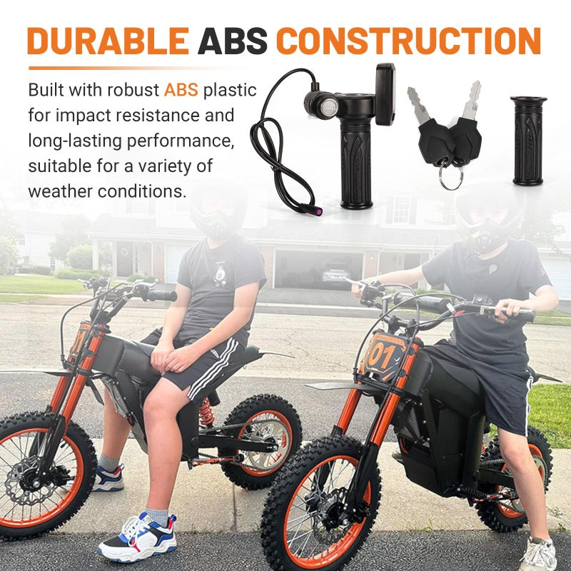 Dilomber 48V Bike Throttle Compatible with Tuttio Soleil 01 Electric Dirt Bike Only w/LCD Display and M Button (New Version, Cannot Be Used Interchangeably with The Old Throttle) - Image 5