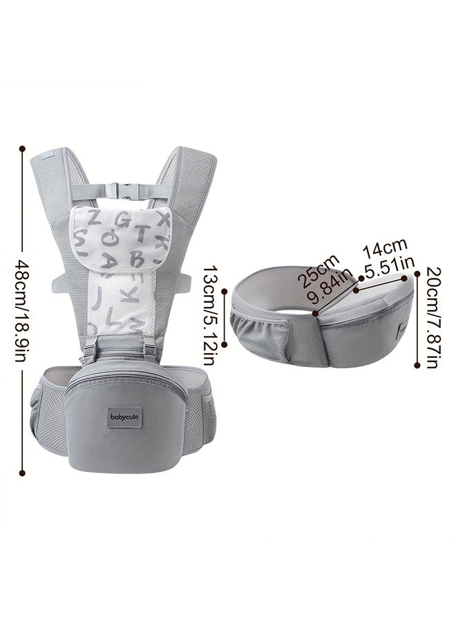 Beauenty 2-in-1 Multifunctional Youngsters Waist Stool & Backpack, Detachable Combination with Drool Bib and Storage Box, Ergonomic Design for Olds, Machine Washable, Front Buckle Closure, Polyester Material - Ideal for Travel, Youngsters Car Sea - Image 3