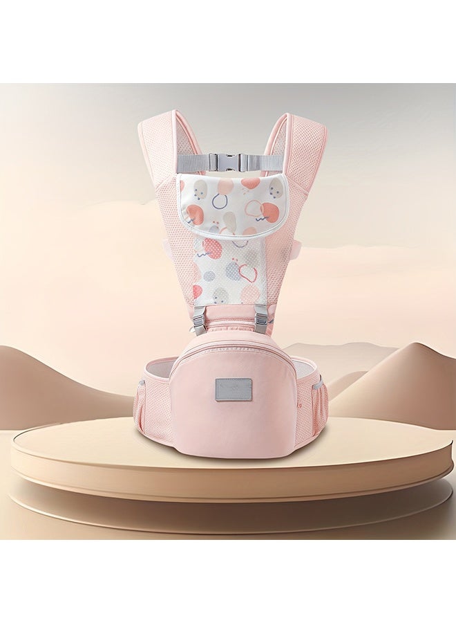 Beauenty 2-in-1 Multifunctional Youngsters Waist Stool & Backpack, Detachable Combination with Drool Bib and Storage Box, Ergonomic Design for Olds, Machine Washable, Front Buckle Closure, Polyester Material - Ideal for Travel, Youngsters Car Sea - Image 1