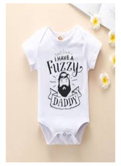 I Have A Fuzzy Daddy Printed Romper