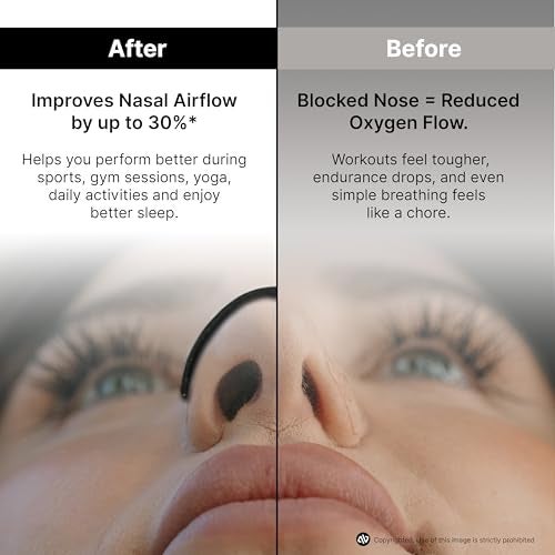 Atovio BreatheX Nasal Strips for Snoring & Congestion Relief | CDSCO Licensed | Extra Strength Drug-Free Nasal Dilator | Sweat-Proof Adhesive | Instant Airflow for Sleep & Sports (Black, 20 Strips) - Image 5