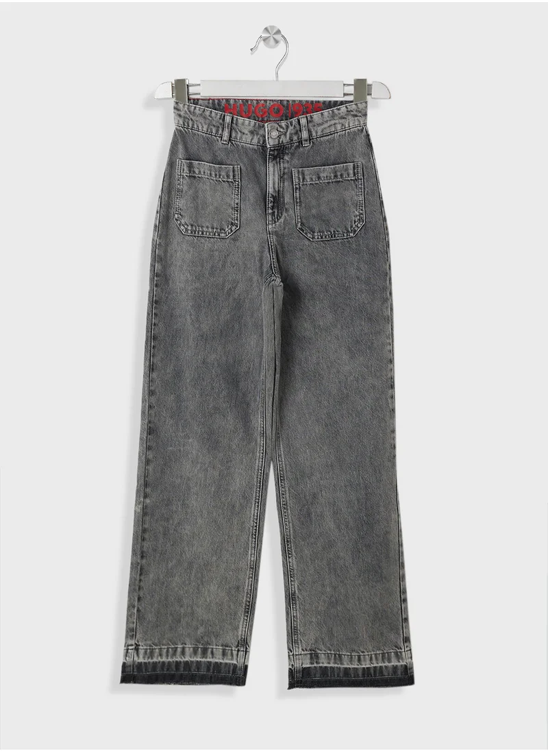 HUGO Kids Straight Fit Denim Jeans