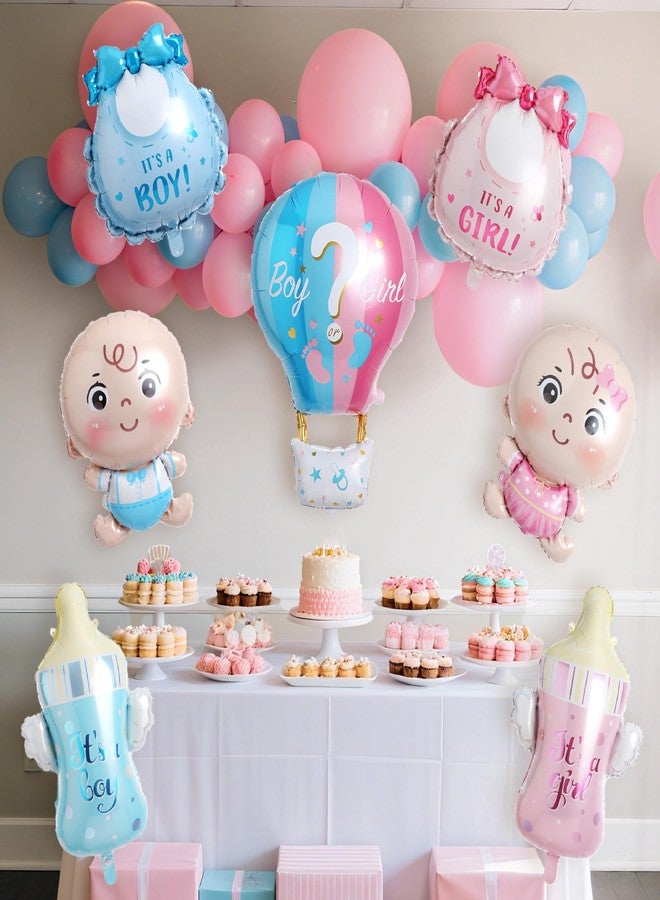 SESENSE Gender Reveal Decorations, Baby Boy or Girl Gender Reveal Balloon Set Includes Pink and Blue Foil Balloons for Baby Shower Decorations Baby Party Supplies 7 Pcs - Image 5