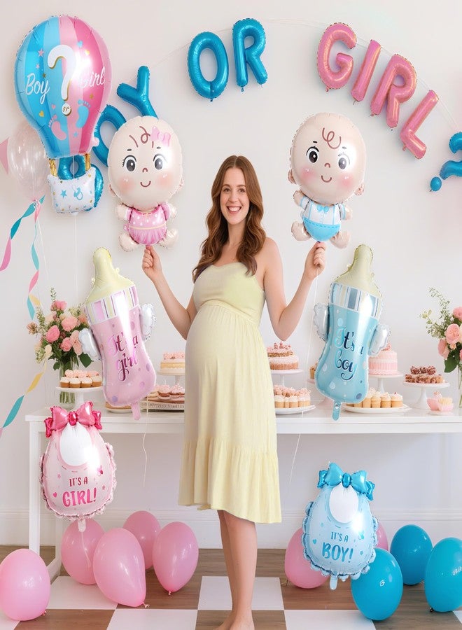 SESENSE Gender Reveal Decorations, Baby Boy or Girl Gender Reveal Balloon Set Includes Pink and Blue Foil Balloons for Baby Shower Decorations Baby Party Supplies 7 Pcs - Image 2