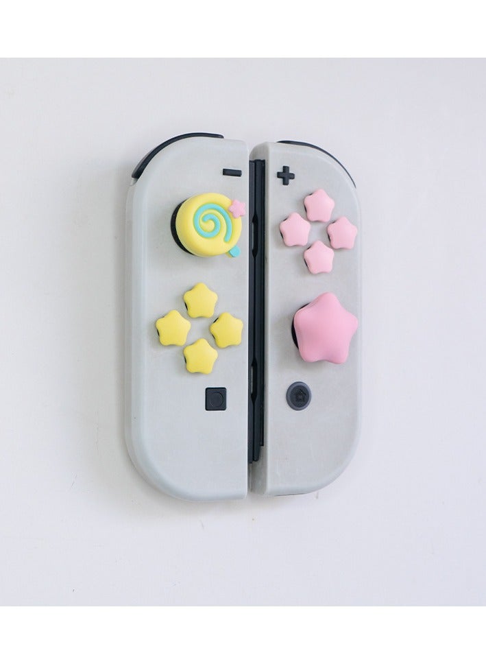 General Switch Star Kirby Theme Series Joystick Cap Button Sticker is suitable for OLED does not leave glue and can be shelled  - Image 2