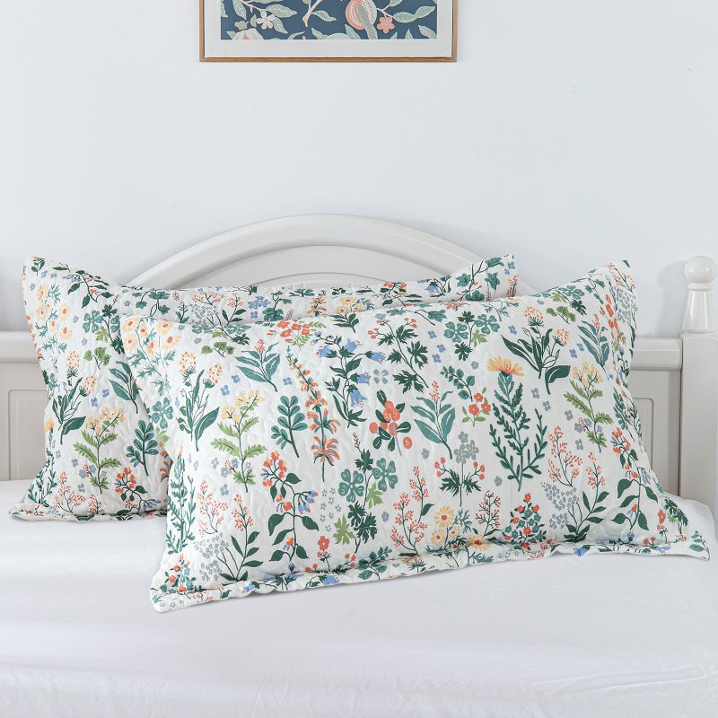 Travan 3-Piece Quilt Set Quilted Bedspread Lightweight Coverlet Set Garden Style Floral Printed Oversized Quilted Bedding Set with Shams for All Season, Exquisite, King Size - Image 5