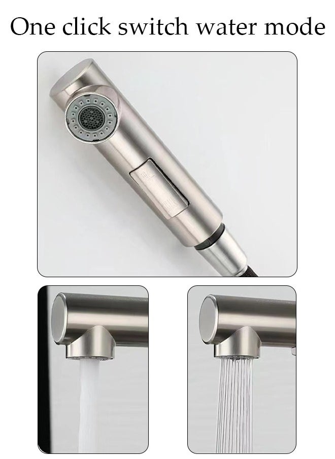 DUNISO Stainless Steel Kitchen Faucet with 360° Rotating Water Outlet 3 Effluent Ways Of Water, Kitchen Sink Faucet Pull Out Brushed Nickel Single Handle Classic Style Fashion-forward Built to Last  - Image 4