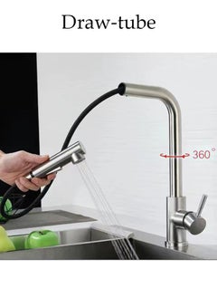 Stainless Steel Kitchen Faucet with 360° Rotating Water Outlet 3 Effluent Ways Of Water, Kitchen Sink Faucet Pull Out Brushed Nickel Single Handle Classic Style Fashion-forward Built to Last - pzsku/ZF7B75E1057B2302636A3Z/45/_/1711506271/e923cbb5-ecc6-4d95-a212-9d317c21615a