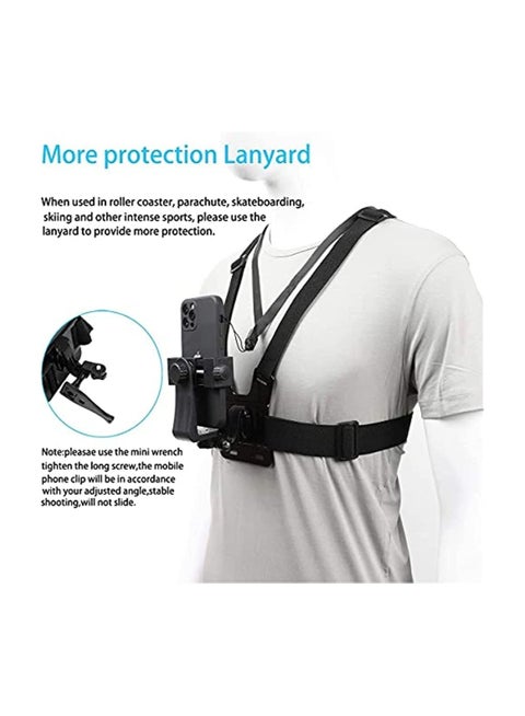 KLIOMAX Adjustable Chest Mount Harness And Head Strap For GoPro Cameras