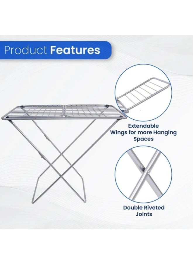 Home Smart Cloth dryer Foldable Rack Laundry Winged Style Drying Stand Heavy Duty Rack - Image 2
