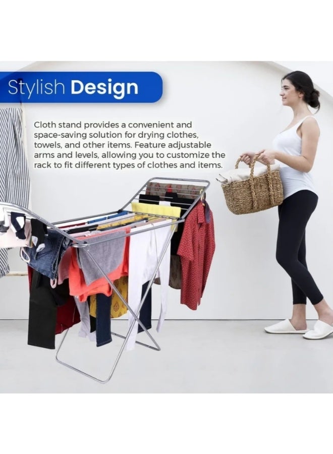 Home Smart Cloth dryer Foldable Rack Laundry Winged Style Drying Stand Heavy Duty Rack - Image 4