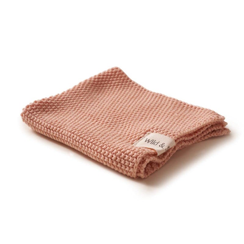 Wild Stone Wild & Stone | Organic Cotton Dish Cloth | Eco-Friendly Kitchen Cloth | Biodegradable & Compostable Cleaning Cloth | Rose - Image 2