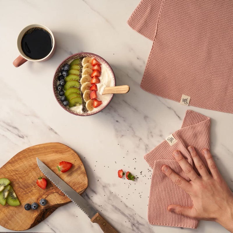Wild Stone Wild & Stone | Organic Cotton Dish Cloth | Eco-Friendly Kitchen Cloth | Biodegradable & Compostable Cleaning Cloth | Rose - Image 3