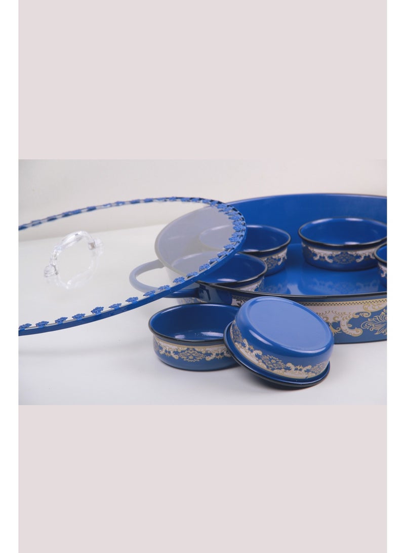 صينية تقديم إفطار مع أوعية تقديم وغطاء - Image 4