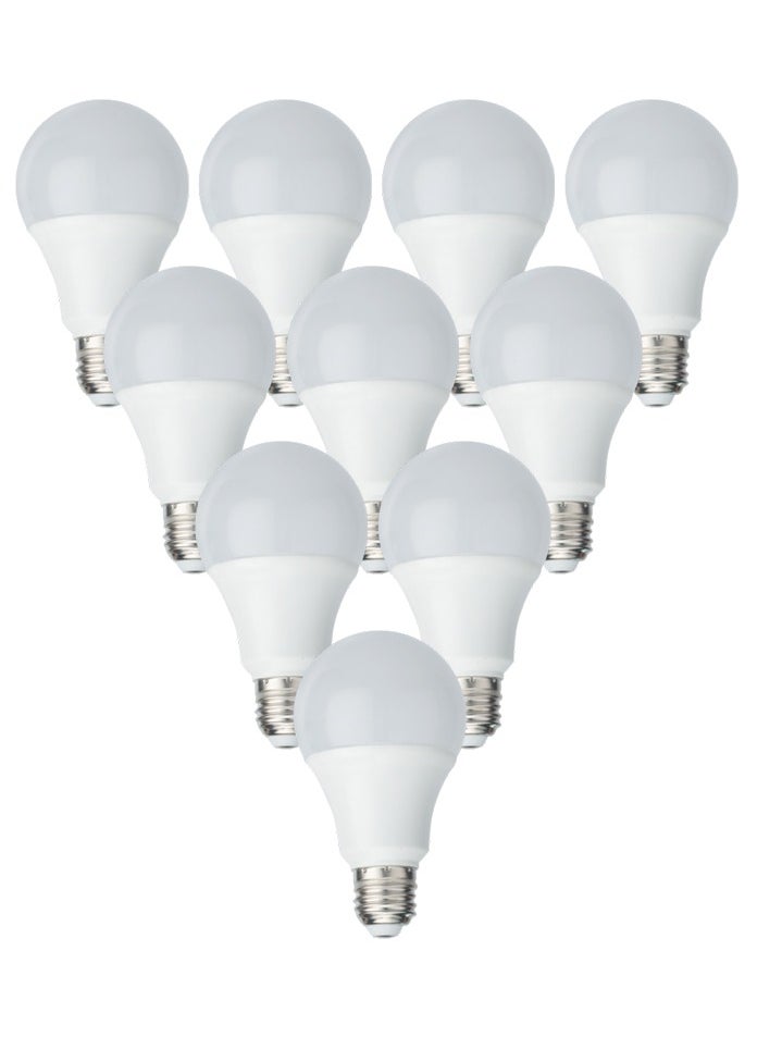 Max - 10 Pc LED GLS Lights Bayonet Cap BC, 9watt 850LM Bulbs, 6500K Cool White, A60 E27 B22 Energy Saving Not Dimmable Globe Lamps For Bedroom Downlight Table Lamp Chandelier Hallway Ceiling Lamp etc. - Image 1