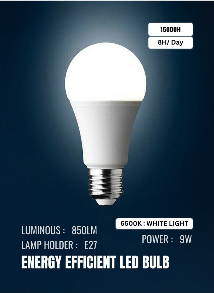 Max - 10 Pc LED GLS Lights Bayonet Cap BC, 9watt 850LM Bulbs, 6500K Cool White, A60 E27 B22 Energy Saving Not Dimmable Globe Lamps For Bedroom Downlight Table Lamp Chandelier Hallway Ceiling Lamp etc. - Image 1