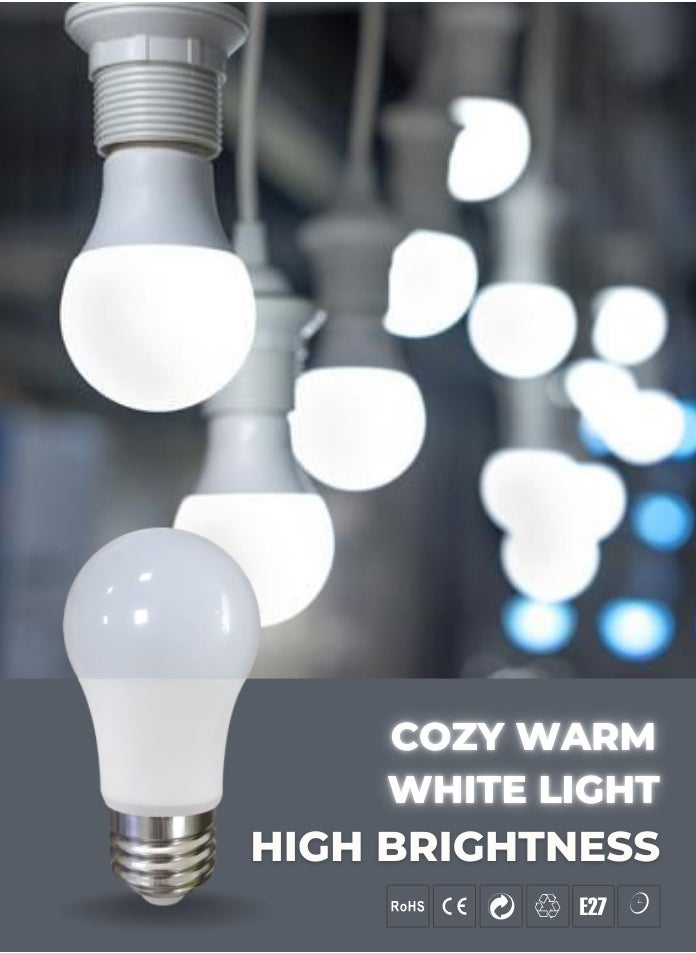 Max - 10 Pc LED GLS Lights Bayonet Cap BC, 9watt 850LM Bulbs, 6500K Cool White, A60 E27 B22 Energy Saving Not Dimmable Globe Lamps For Bedroom Downlight Table Lamp Chandelier Hallway Ceiling Lamp etc. - Image 1