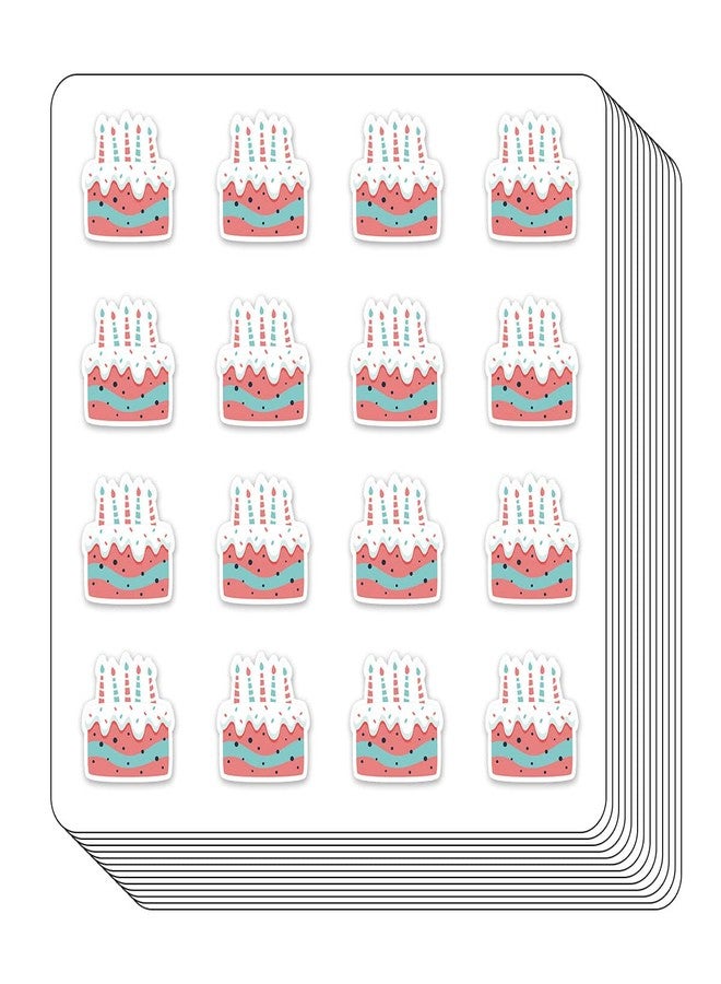 GUVSPTI Cake Planner Stickers, 0.5in Birthday Reminder Stickers for Scrapbooking Calendar Crafting 208-Pack - Image 1