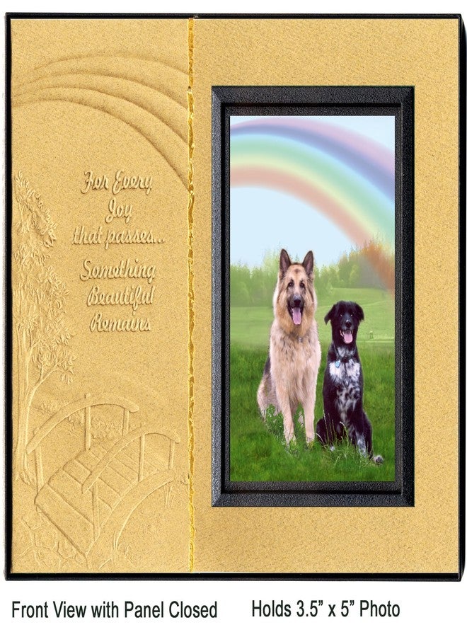 Expressly Yours! Photo Expressions Pet Lover Remembrance Gift Rainbow Bridge Poem Pet Memorial Picture Frame Keepsake and Sympathy Gift Package,Ginger with Gold Foil Accents - Image 3