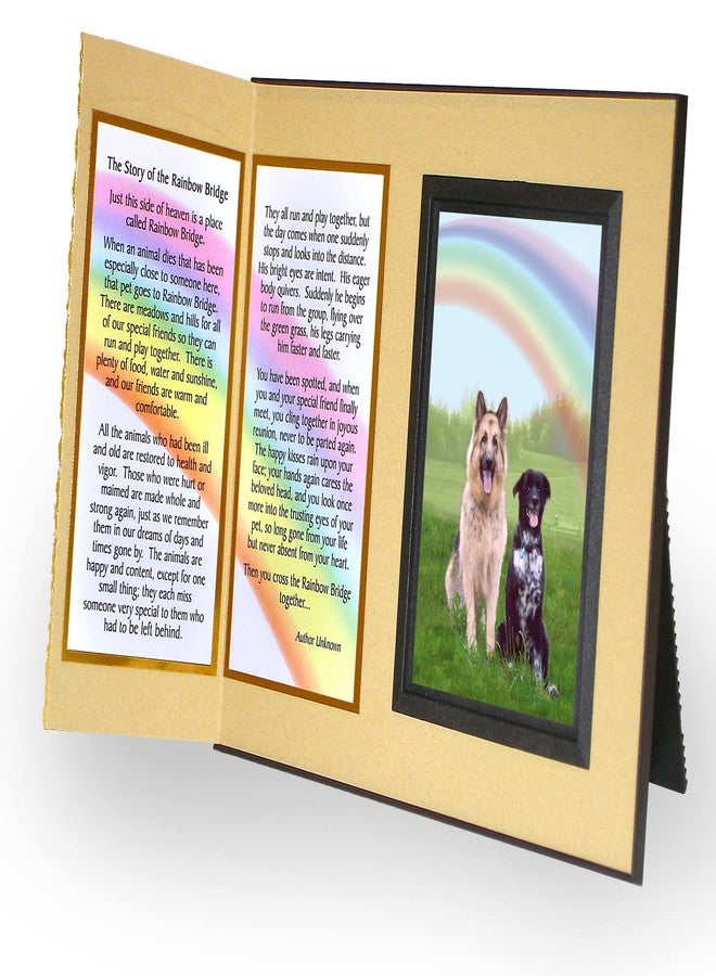 Expressly Yours! Photo Expressions Pet Lover Remembrance Gift Rainbow Bridge Poem Pet Memorial Picture Frame Keepsake and Sympathy Gift Package,Ginger with Gold Foil Accents - Image 4