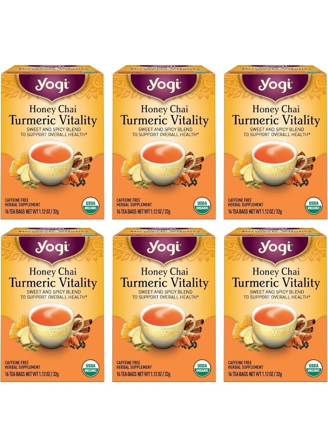 Yogi Honey Chai Turmeric Vitality Tea (6 Pack) - Image 1