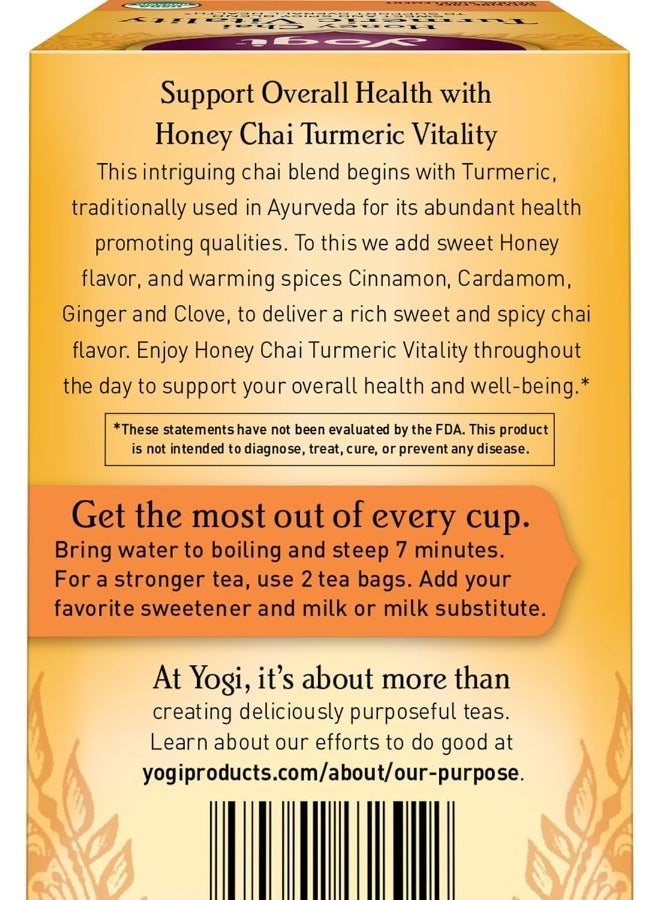 Yogi Honey Chai Turmeric Vitality Tea (6 Pack) - Image 2