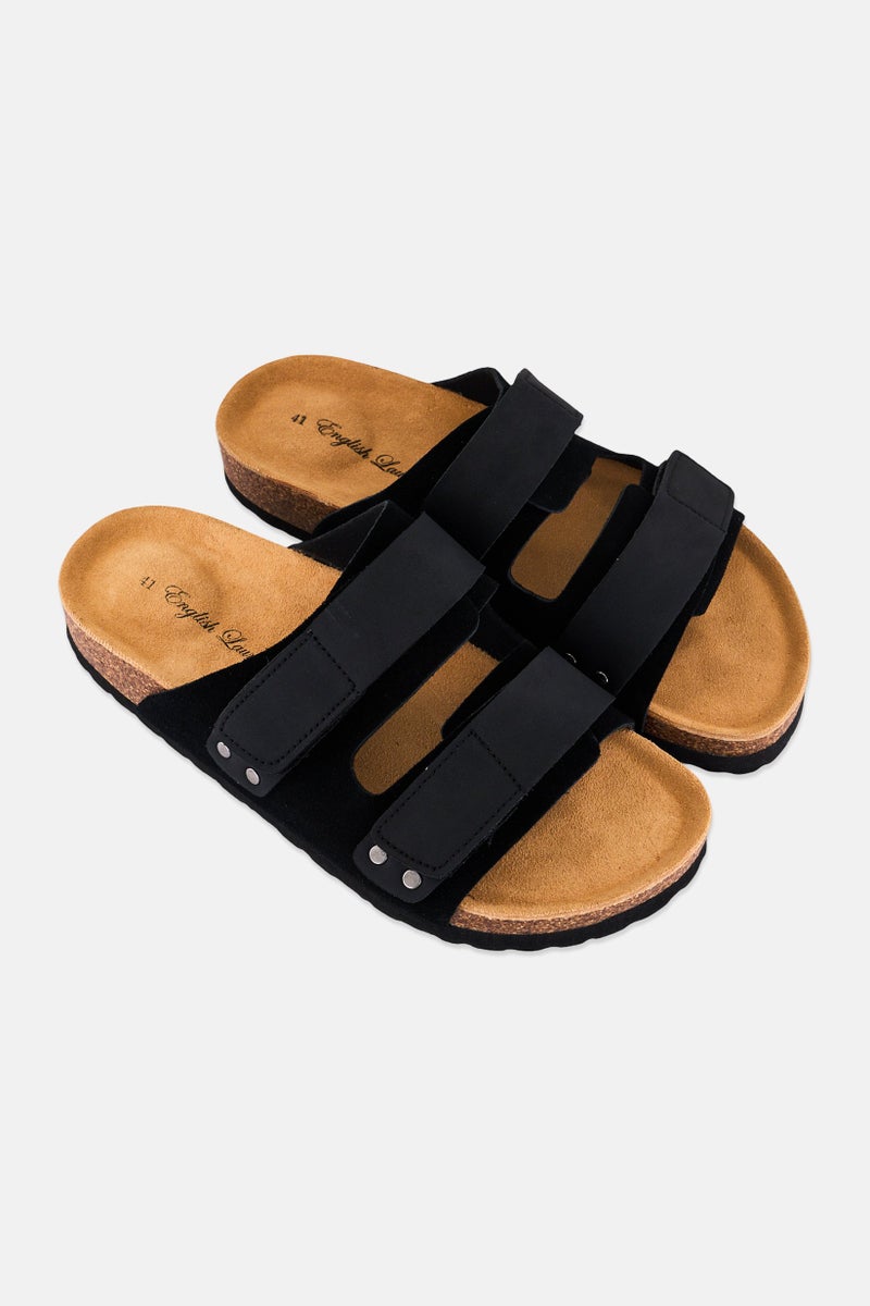 English Laundry Men Velcro Sandals, Black - Image 2