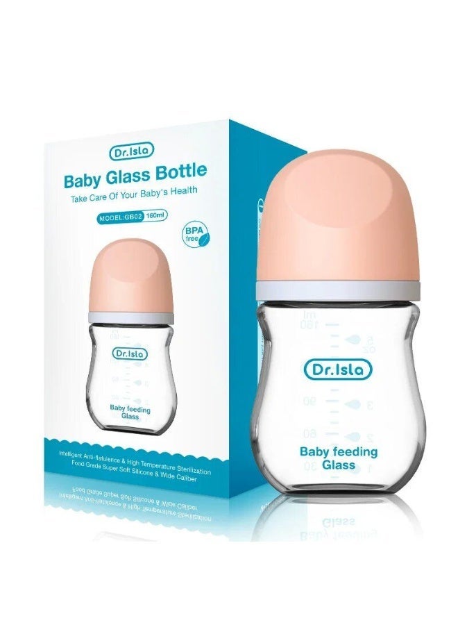 Dr.isla زجاجة رضاعة للأطفال Dr.Isla ضد الاختناق بزجاجة للأطفال حديثي الولادة مع ميزة مضادة للمغص، 160 مل، خالية من BPA - Image 2