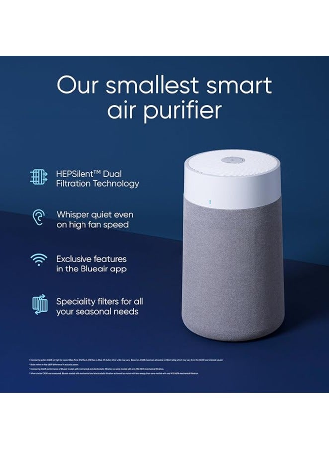 Blueair بلو بيور 511i ماكس | جهاز تنقية الهواء للغرف الصغيرة، غرفة النوم، المنزل، ينظف 920 قدم مربع في ساعة واحدة، جهاز تنقية الهواء HEPASilent للحيوانات الأليفة، المواد المسببة للحساسية، الفيروسات، الغبار، العفن، الدخان - Image 4