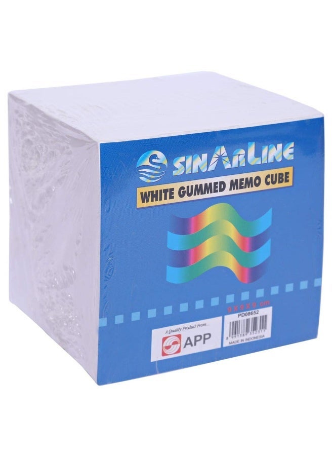 SINARLINE - Note Paper not-sticky Cube 9x9x9 cm - 870 Sheets Pack - White - Image 1
