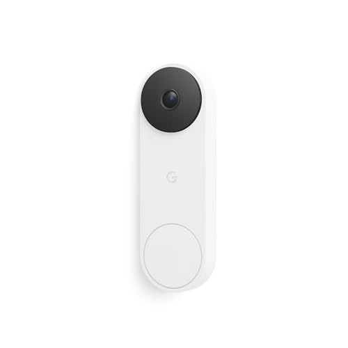 Google Nest Doorbell Wired 3rd Gen 2K Video and Gemini Live View Night Vision 2Way Audio Works with Google Home 2025 Model Snow - Image 1