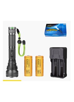 Generic Strong light waterproof flashlight, rechargeable, super waterproof, super strong light, diving flashlight, camping flashlight, mountaineering flashlight. The best choice for outdoor activities  - Image 1
