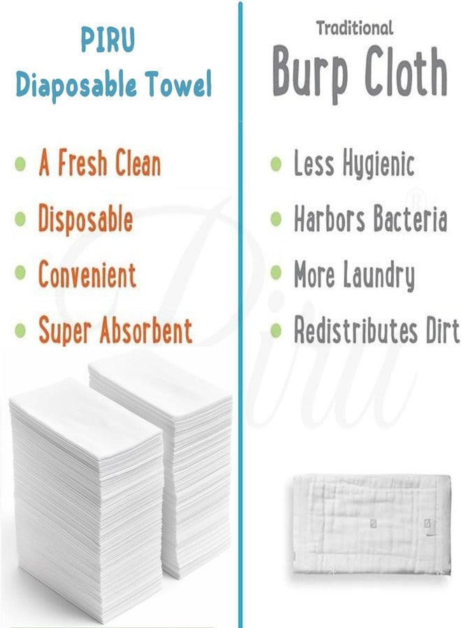 PIRU Baby Adults Towels For Sensitive Skin Disposable Cloths Disposable Dry Towel Wipes 15x25 Inches (50pcs) - Image 5