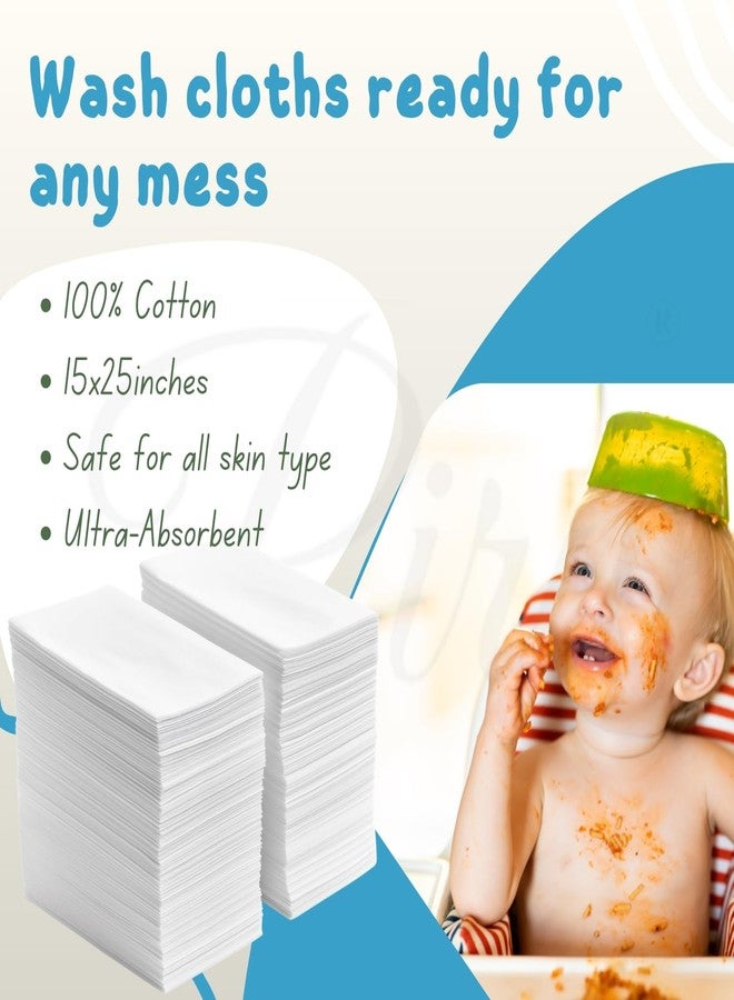 PIRU Baby Adults Towels For Sensitive Skin Disposable Cloths Disposable Dry Towel Wipes 15x25 Inches (50pcs) - Image 4