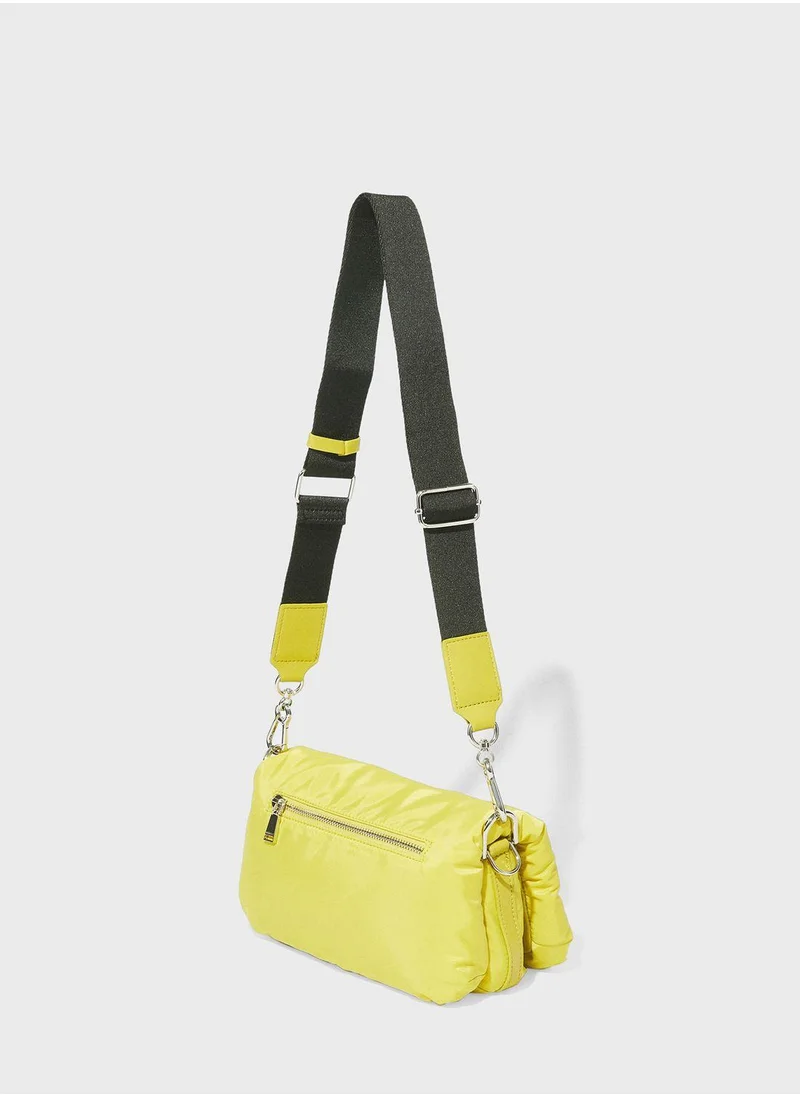 PARFOIS Logo Detail Flap Over Crossbody