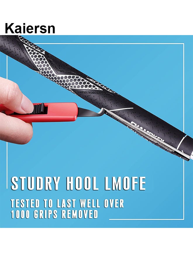 كايرسن أطقم إصلاح قبضة فاخرة لإعادة إمساك نوادي الجولف - جودة احترافية - تتضمن الخيارات سكين خطاف ، 13 2 × 8.7 أشرطة احترافية ، مذيب 4 أوقية ، مزيل شريط قبضة ومشبك ملزمة مطاطية - Image 4