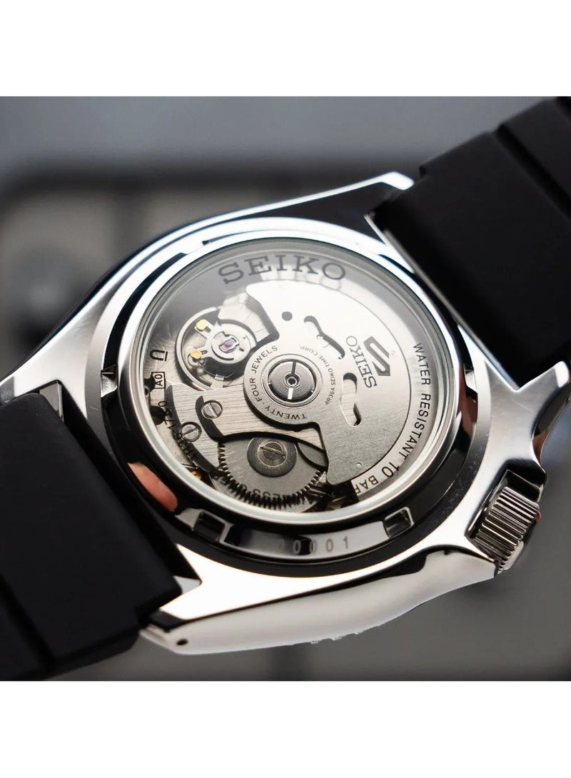 Seiko سايكو 5 سبورت SRPL87 ساعة أوتوماتيكية للرجال - ستانلس ستيل، قرص أصفر، مقاومة للماء حتى 100 متر - Image 2