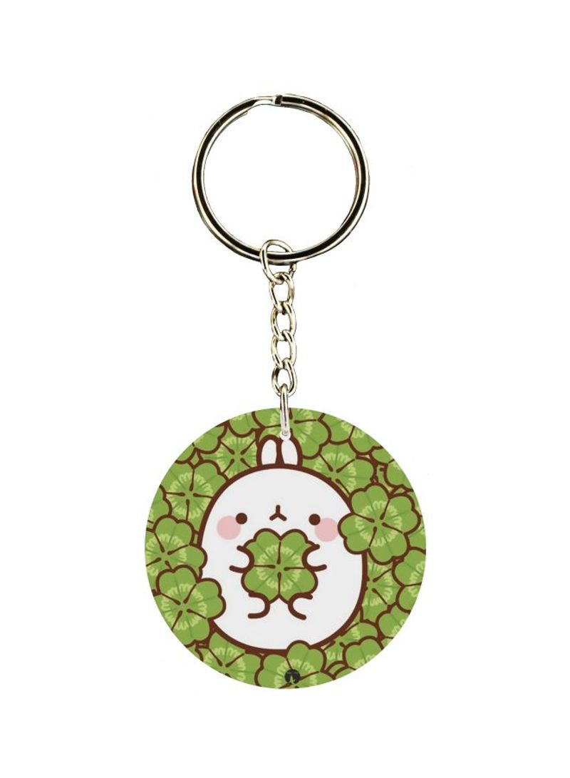 Cartoon Printed Double Sided Keychain