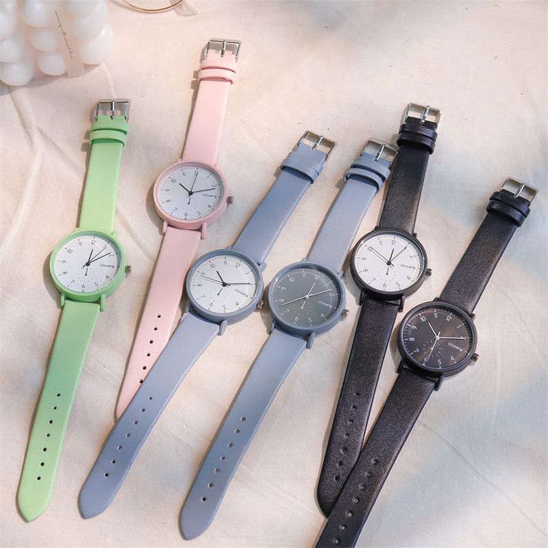 Haze Blue Watch For Examination For Men And Women Korean Style Simple Temperament Fashionable Couple Watch For Junior And Senior High School Students - Image 3