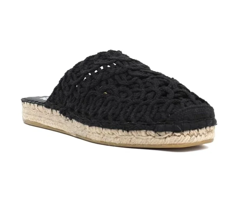 سيدرو Cedro Vido Black Slip-On Sandals for Women