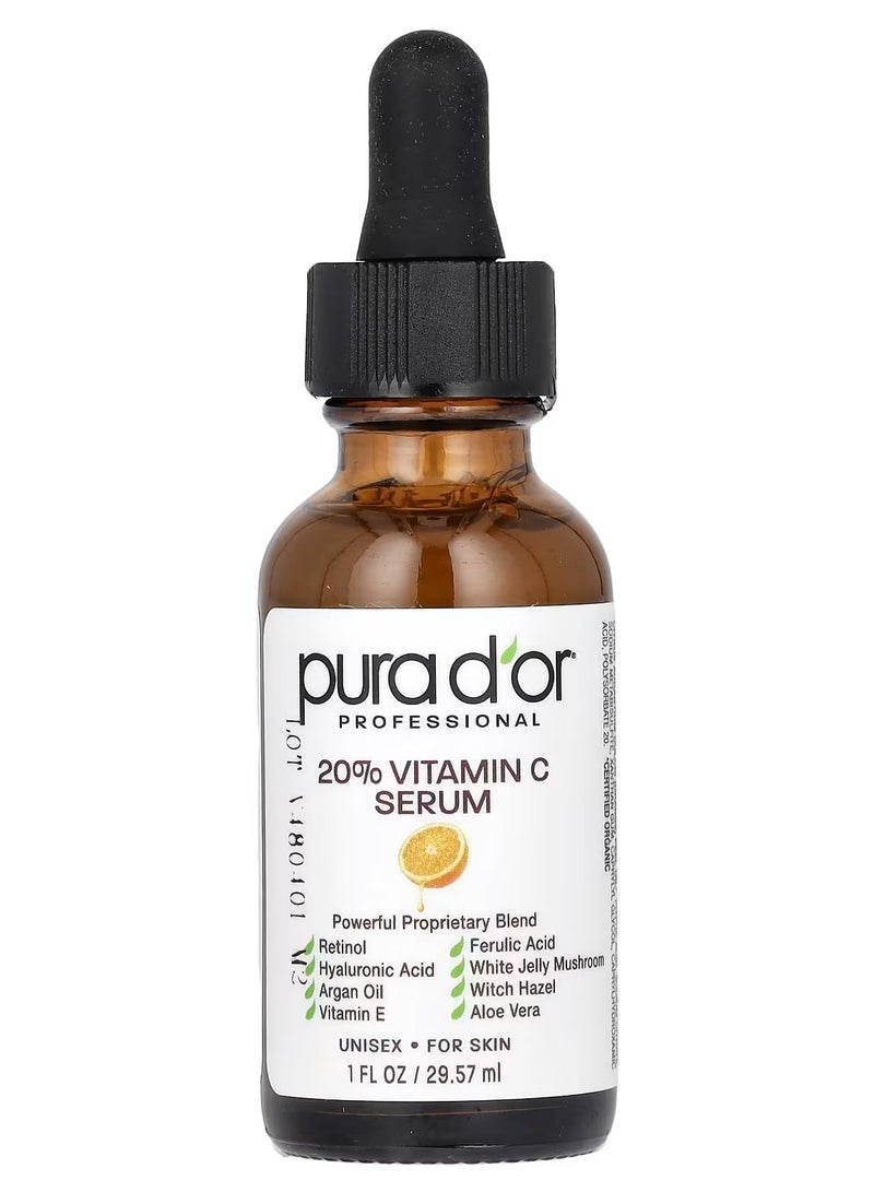 بيورا دور سيروم بيورا دور الاحترافي، 20% فيتامين سي، 1 أونصة سائلة (29.57 مل) - Image 1