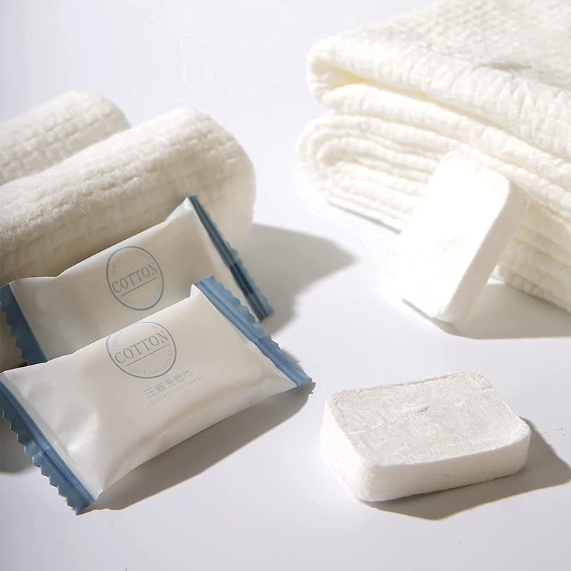 Roktry Mini Compressed Towels Portable Disposable Compressed Cotton Coin Tissue Towel for Travel, Camping, Hiking, Sport, Beauty Salon, Home Hand Wipes 20Pcs - Image 2