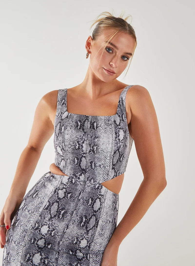 بينك فانيلا Snake Cut Out Mini Dress