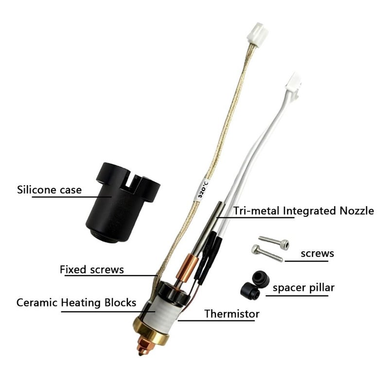 Creality Ender 3 V3 Plus High Flow Hotend Kit Quick Swap Nozzle 3PC 0 6mm With Sock - Image 5