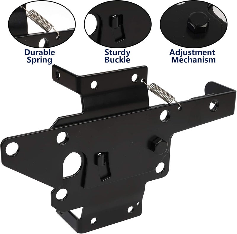 JIAHOO Gate Latches for Wooden Fences Heavy Duty Post Mount Automatic Gravity Lever Spring Self Locking Hardware Wood/Vinyl Fence Gate Lock for Secure Pool/Yard/Garden,Black Finishing,Steel - Image 4