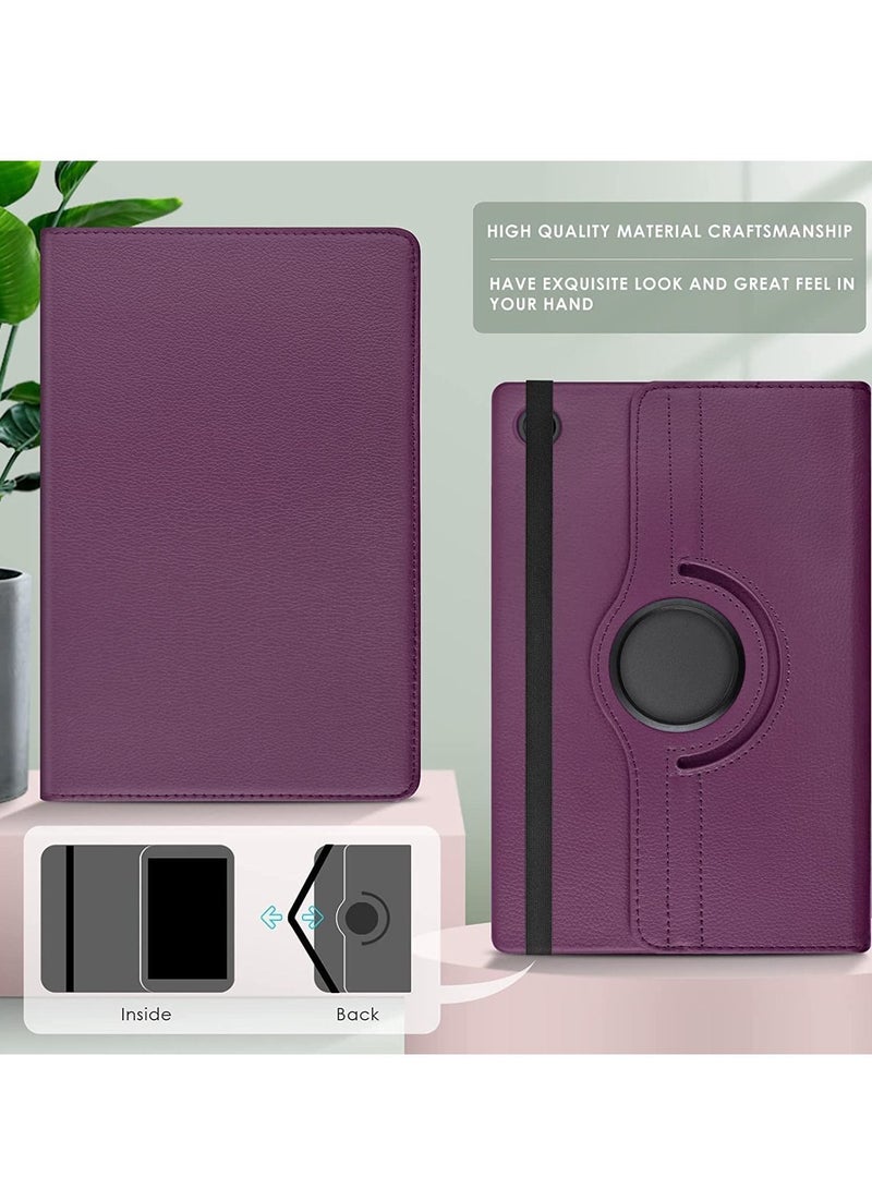 ELTRAZONE Case Compatible with Galaxy Tab A8 10.5" Case (SM-X200/X205/X207), Galaxy Tab A8 Case 10.5 inch,Auto Sleep/Wake 360° Rotating Stand Folio Leather Case for Tab A8 2022 (Purple) - Image 4