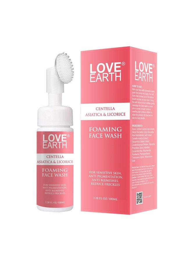 Love Earth Centella Asiatica & Licorice Foaming Face Wash For Sensitive Skin,Anti Pigmentation,Anti Blemishes,Reduce Freckles 100Ml - Image 2