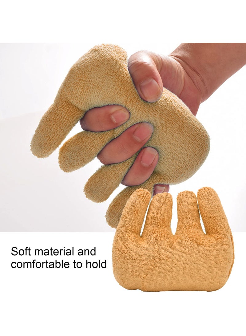 KASTWAVE وسادة انكماش اليد، قبضة راحة اليد، جهاز تدريب إعادة تأهيل الأصابع، جهاز فصل الأصابع، حماية مريحة وفصل للمرضى المسنين طريحي الفراش، جهاز العناية بالأصابع مضاد لقرحة الفراش (أصفر) - Image 5