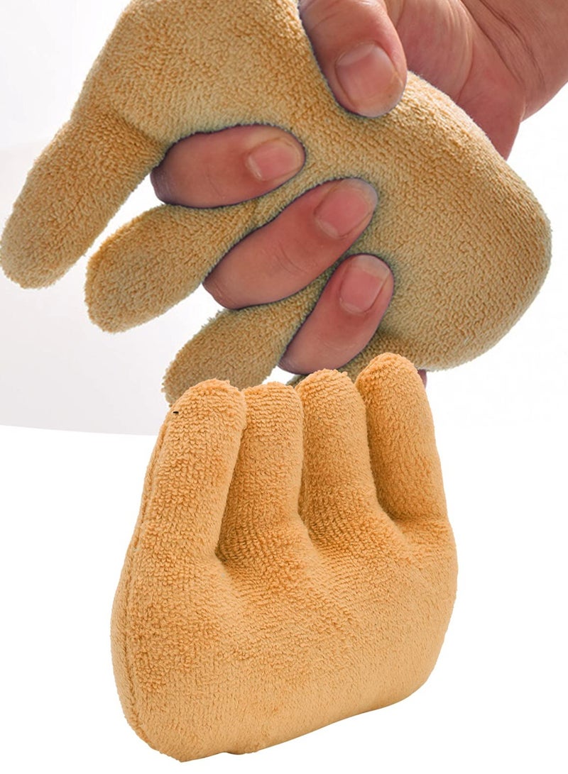 KASTWAVE وسادة انكماش اليد، قبضة راحة اليد، جهاز تدريب إعادة تأهيل الأصابع، جهاز فصل الأصابع، حماية مريحة وفصل للمرضى المسنين طريحي الفراش، جهاز العناية بالأصابع مضاد لقرحة الفراش (أصفر) - Image 4